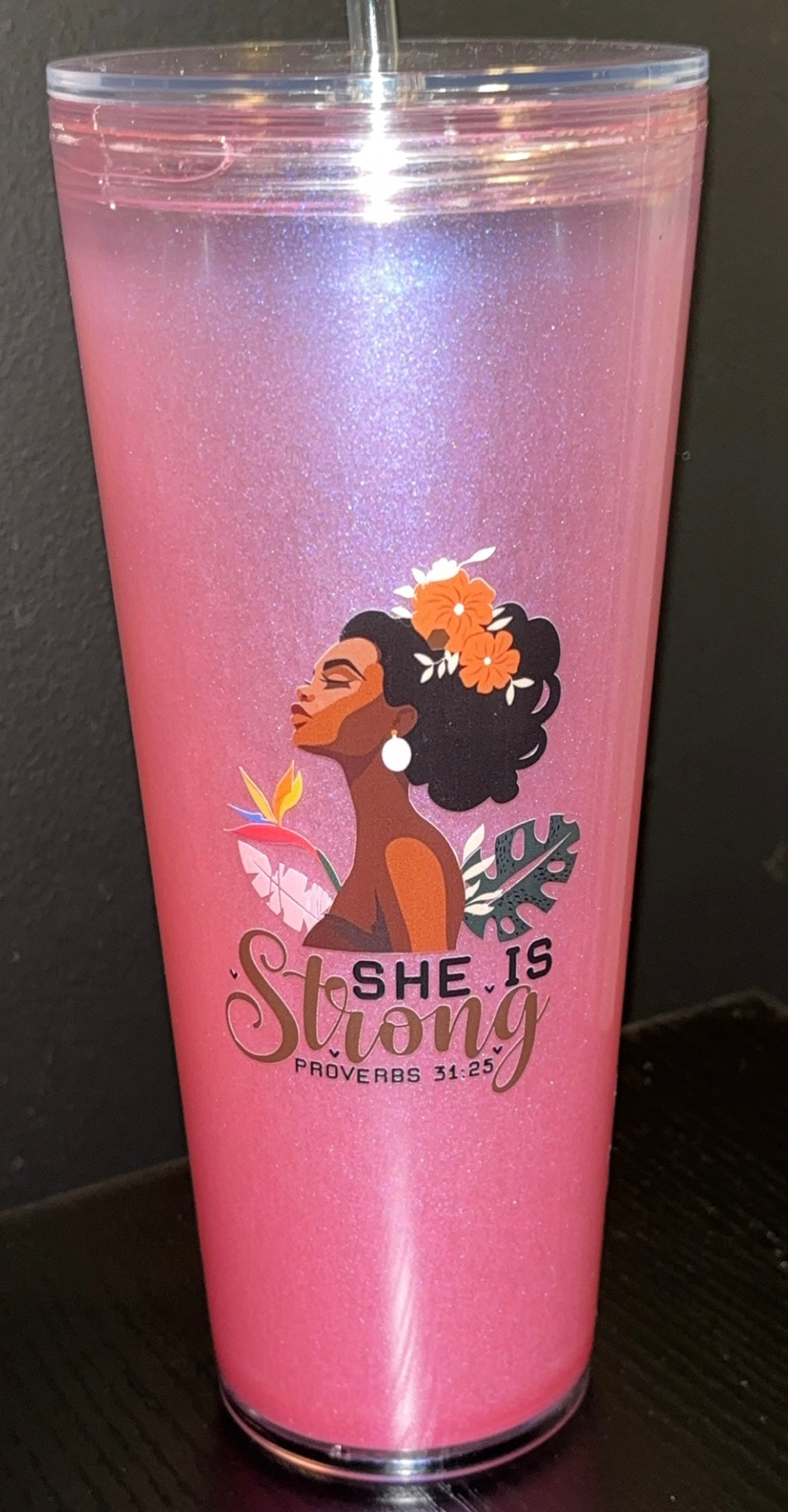Melanin Girl Tumbler(Mica)